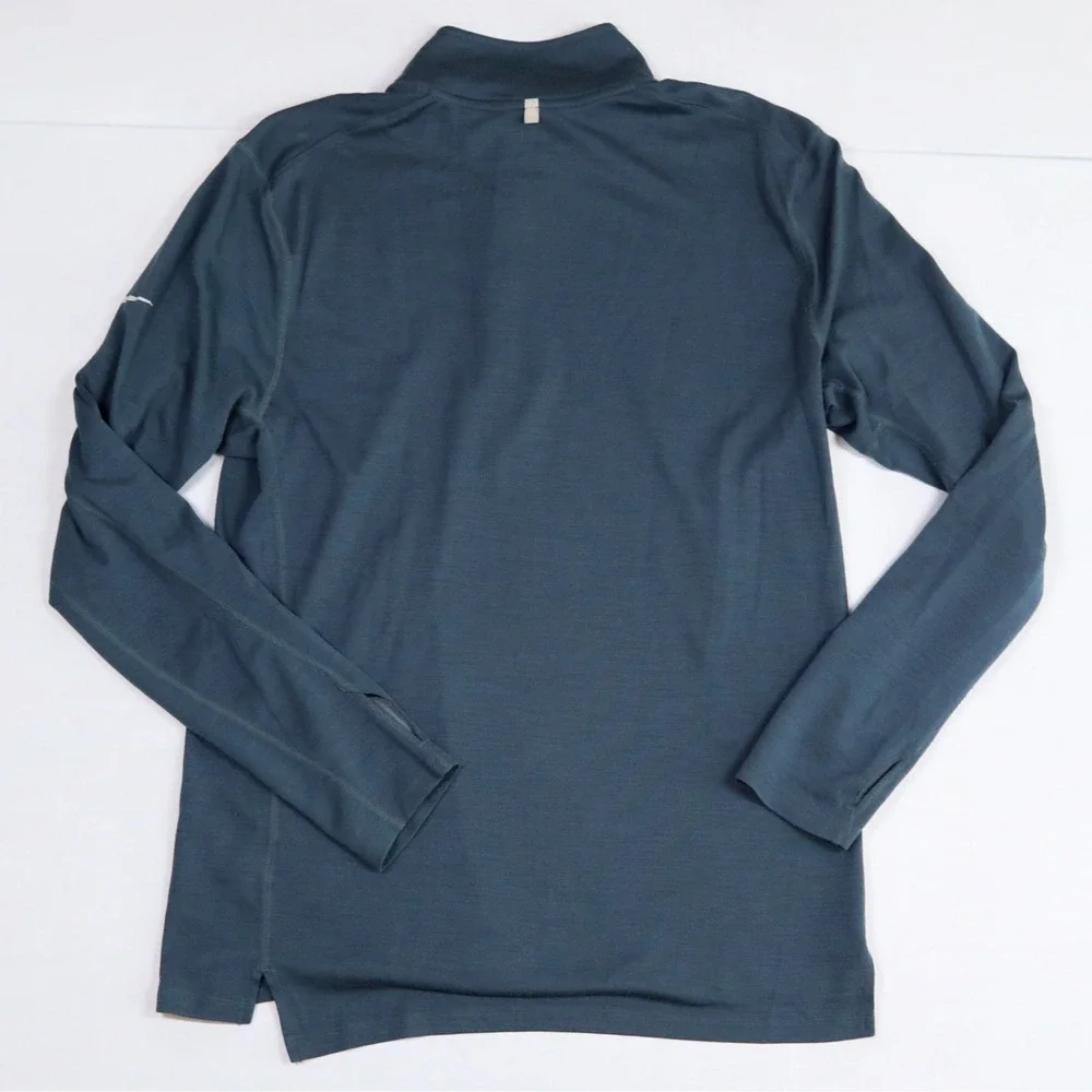Nike Running‎ Pullover Mens Large Blue Dri-FIT Wool Blend 1/4 Zip 746786-084 Top